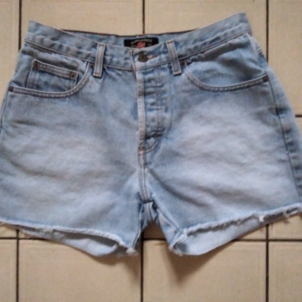 American Eagle Y2K Denim Jean Shorts Dungarees Size 4 (28x3.5)